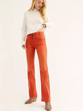 Free People Eva Lace-Up Bootcut Flare Jean